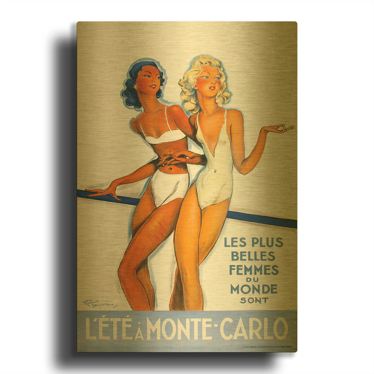 'L' By Vintage Posters Gold Metal Wall Art