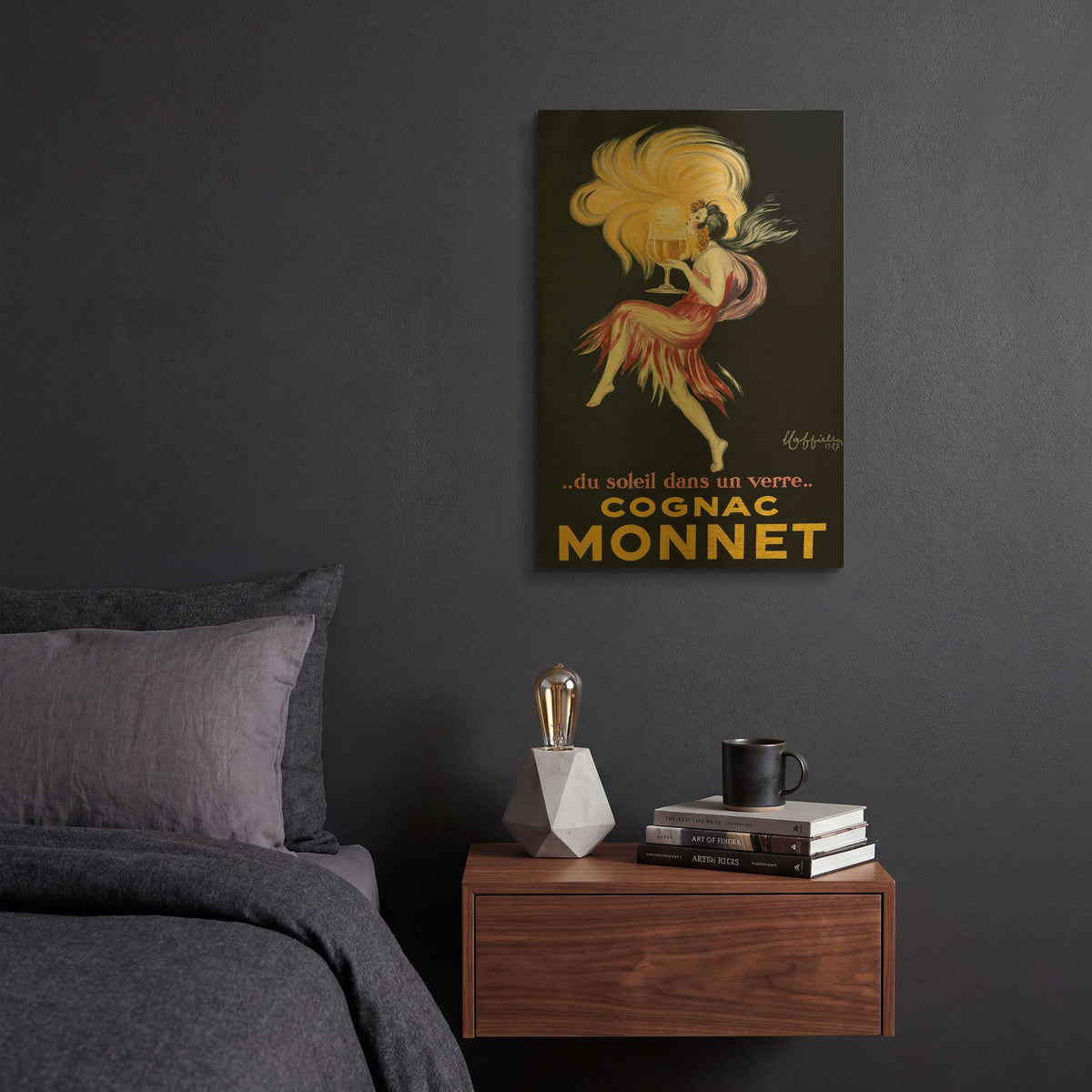 'Cognac Monnet' By Vintage Posters Gold Metal Wall Art