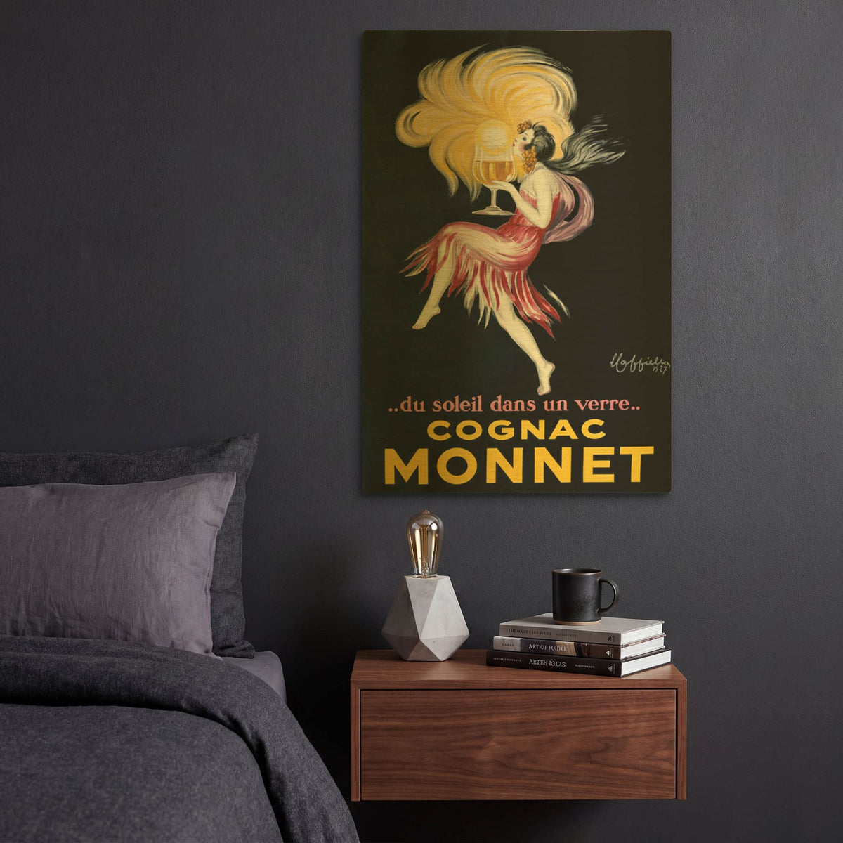 'Cognac Monnet' By Vintage Posters Gold Metal Wall Art