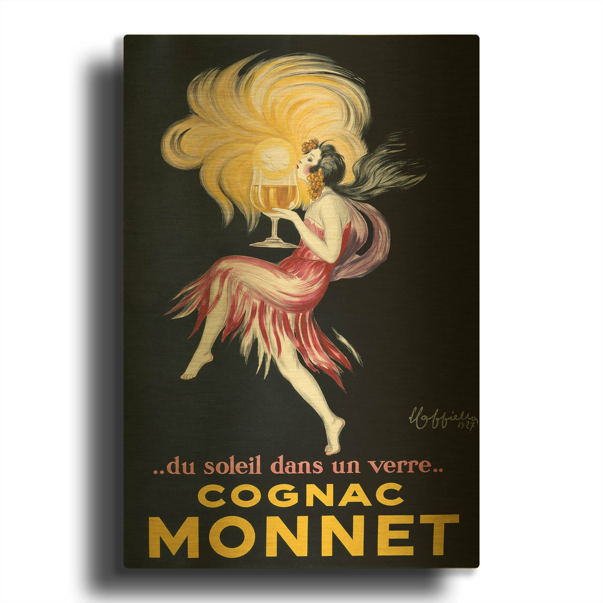 'Cognac Monnet' By Vintage Posters Gold Metal Wall Art