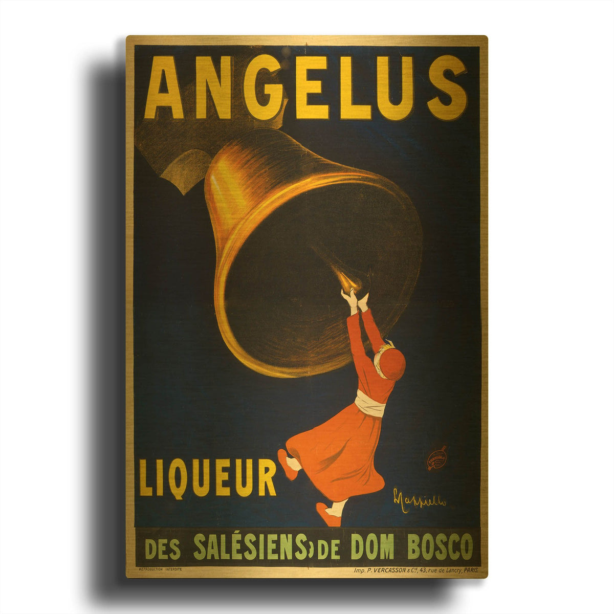 'Angelus Liqueur' By Vintage Posters Gold Metal Wall Art