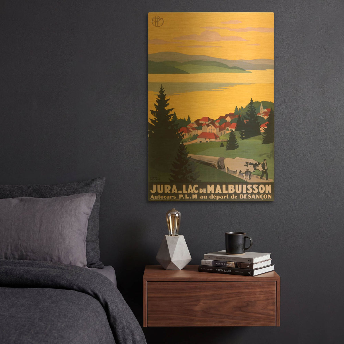 'Jura.Lac De Malbuisson' By Vintage Posters Gold Metal Wall Art