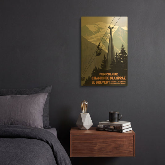 'Funiculaire' By Vintage Posters Gold Metal Wall Art