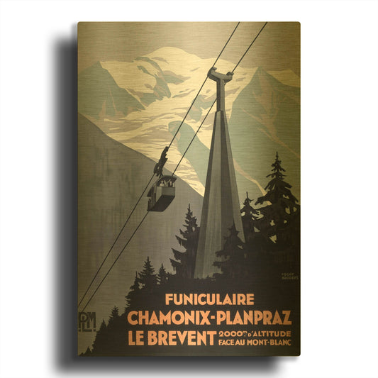 'Funiculaire' By Vintage Posters Gold Metal Wall Art