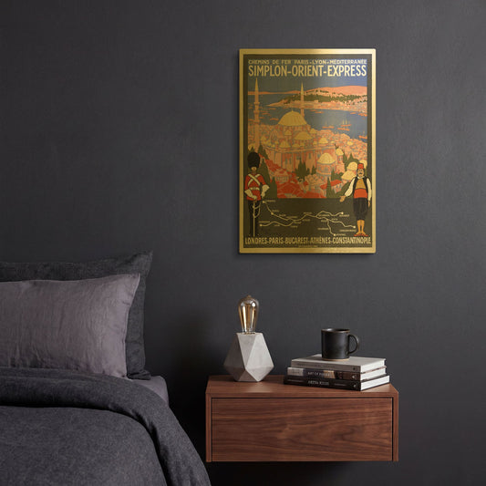 'Simplon Orient Express' By Vintage Posters Gold Metal Wall Art