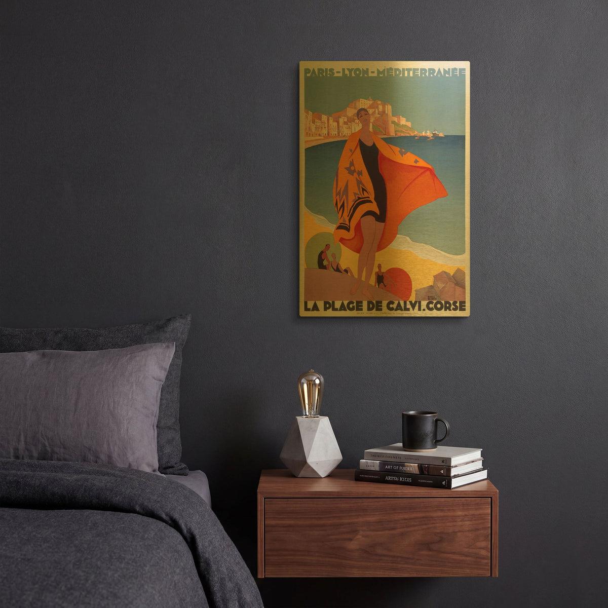 'Paris - Lyon Mediterranee' By Vintage Posters Gold Metal Wall Art