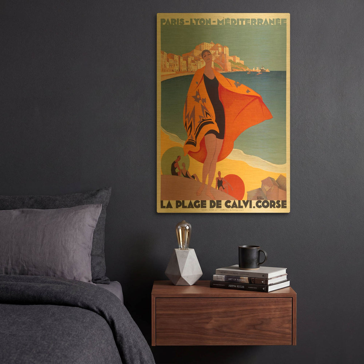 'Paris - Lyon Mediterranee' By Vintage Posters Gold Metal Wall Art