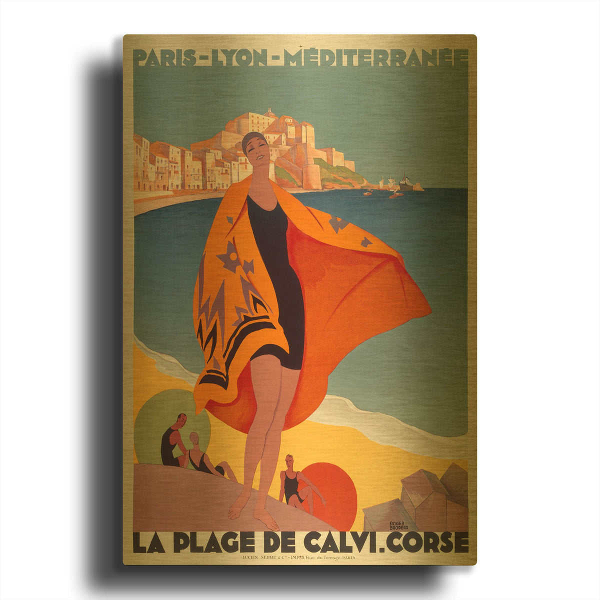 'Paris - Lyon Mediterranee' By Vintage Posters Gold Metal Wall Art