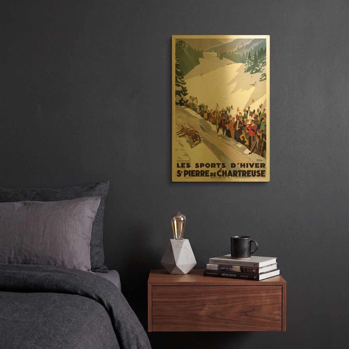 'Les Sports D' By Vintage Posters Gold Metal Wall Art
