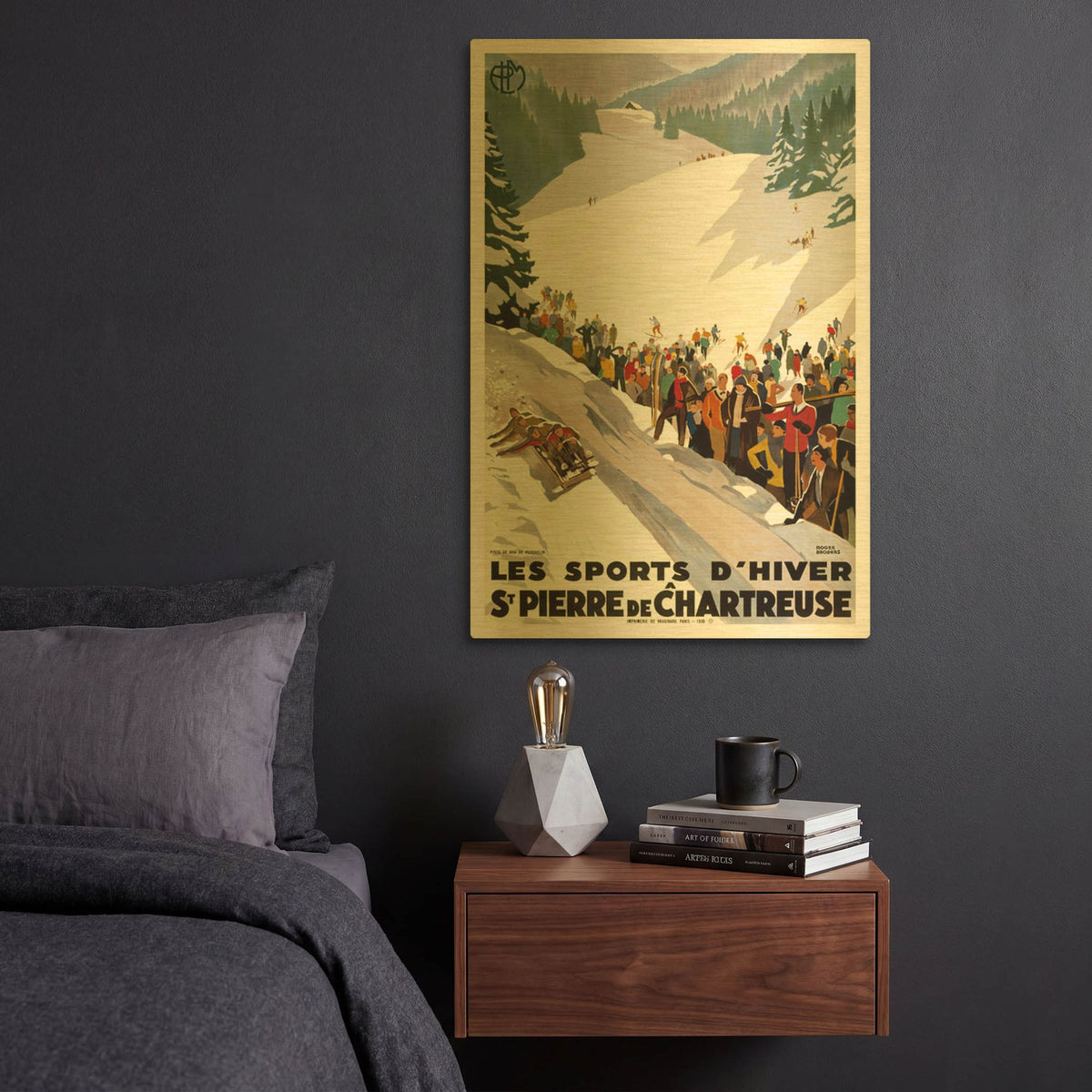 'Les Sports D' By Vintage Posters Gold Metal Wall Art