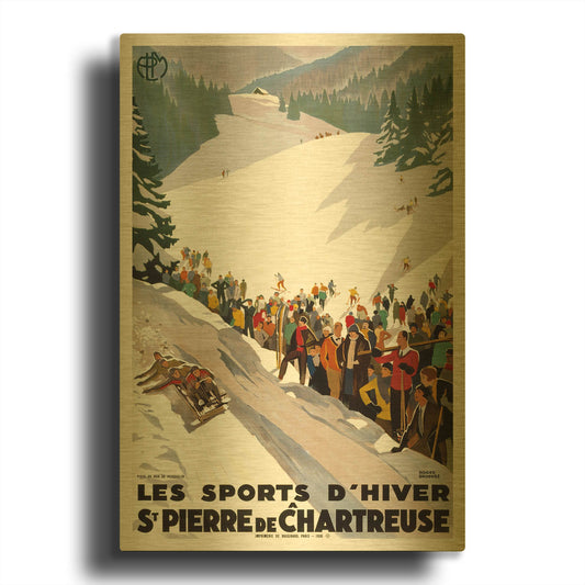'Les Sports D' By Vintage Posters Gold Metal Wall Art