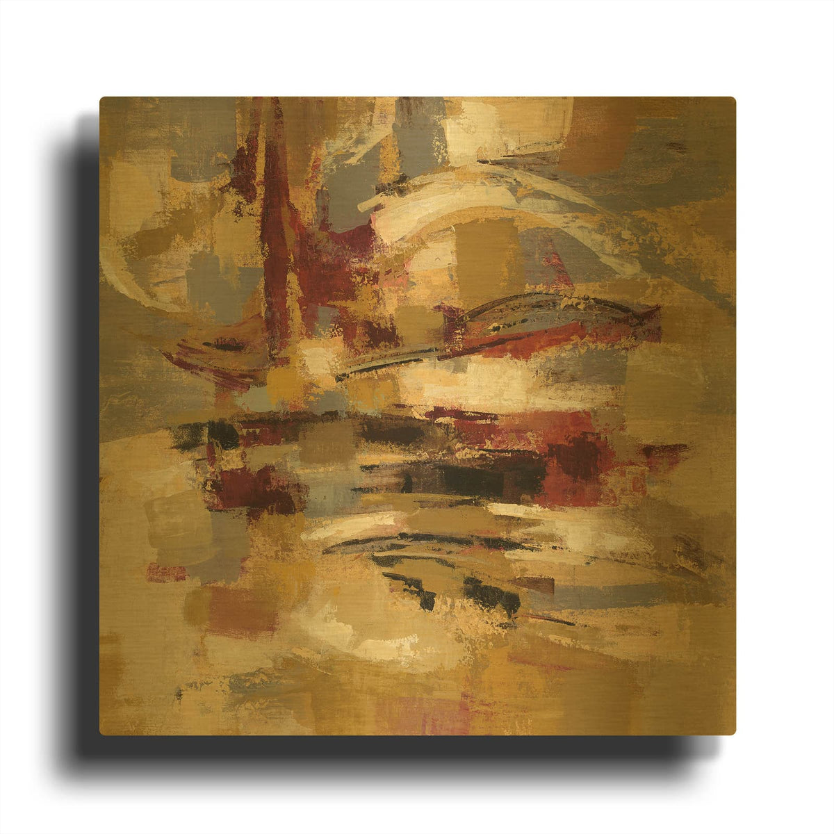 'Ruins' By Silvia Vassileva Gold Metal Wall Art
