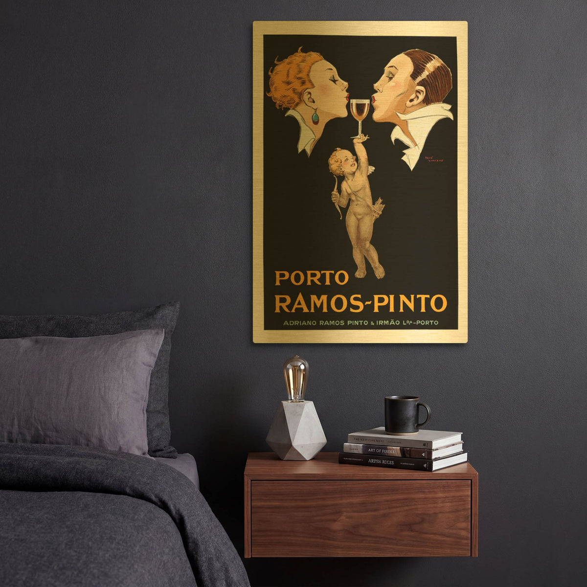 'Porto Ramos' By Vintage Posters Gold Metal Wall Art
