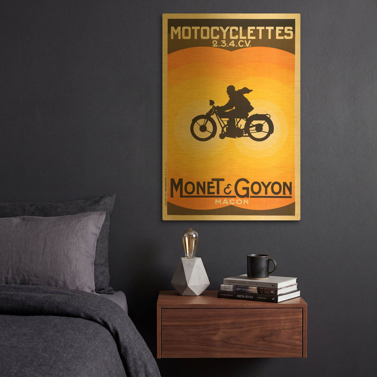 'Monet & Goyon' By Vintage Posters Gold Metal Wall Art