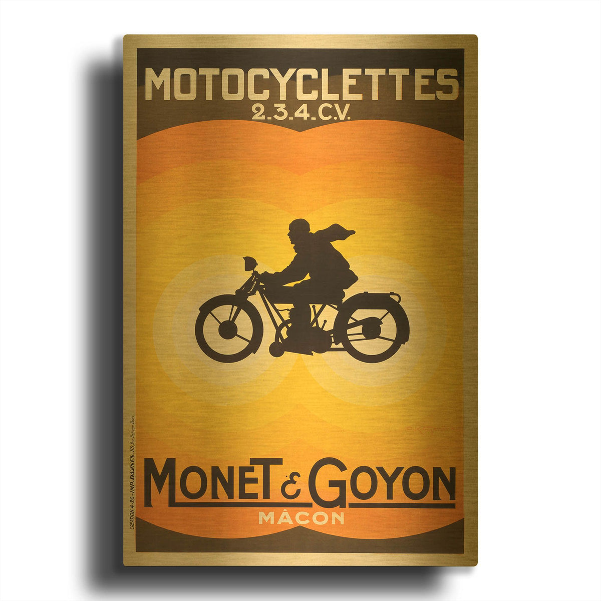 'Monet & Goyon' By Vintage Posters Gold Metal Wall Art