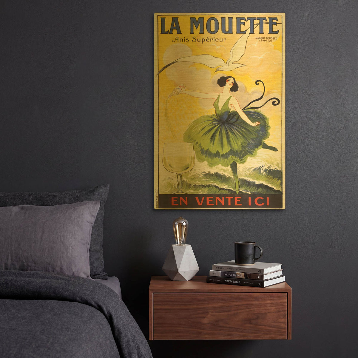 'La Mouette' By Vintage Posters Gold Metal Wall Art