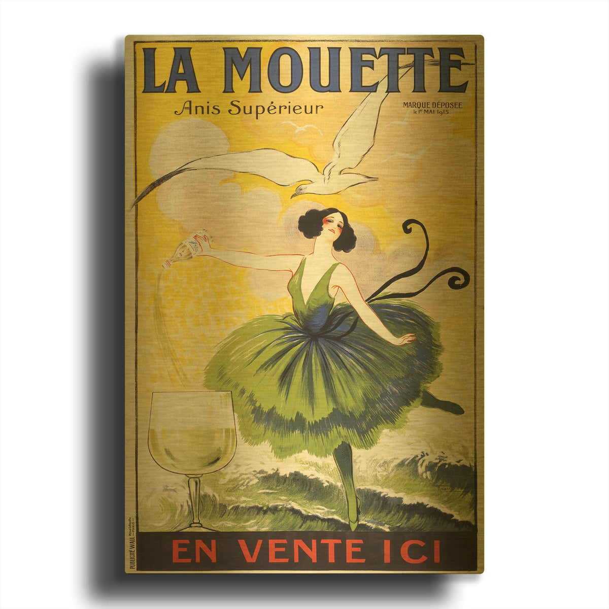 'La Mouette' By Vintage Posters Gold Metal Wall Art