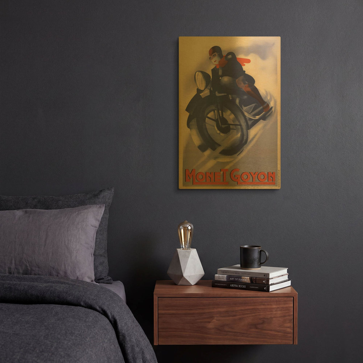 'Monet Goyon' By Vintage Posters Gold Metal Wall Art