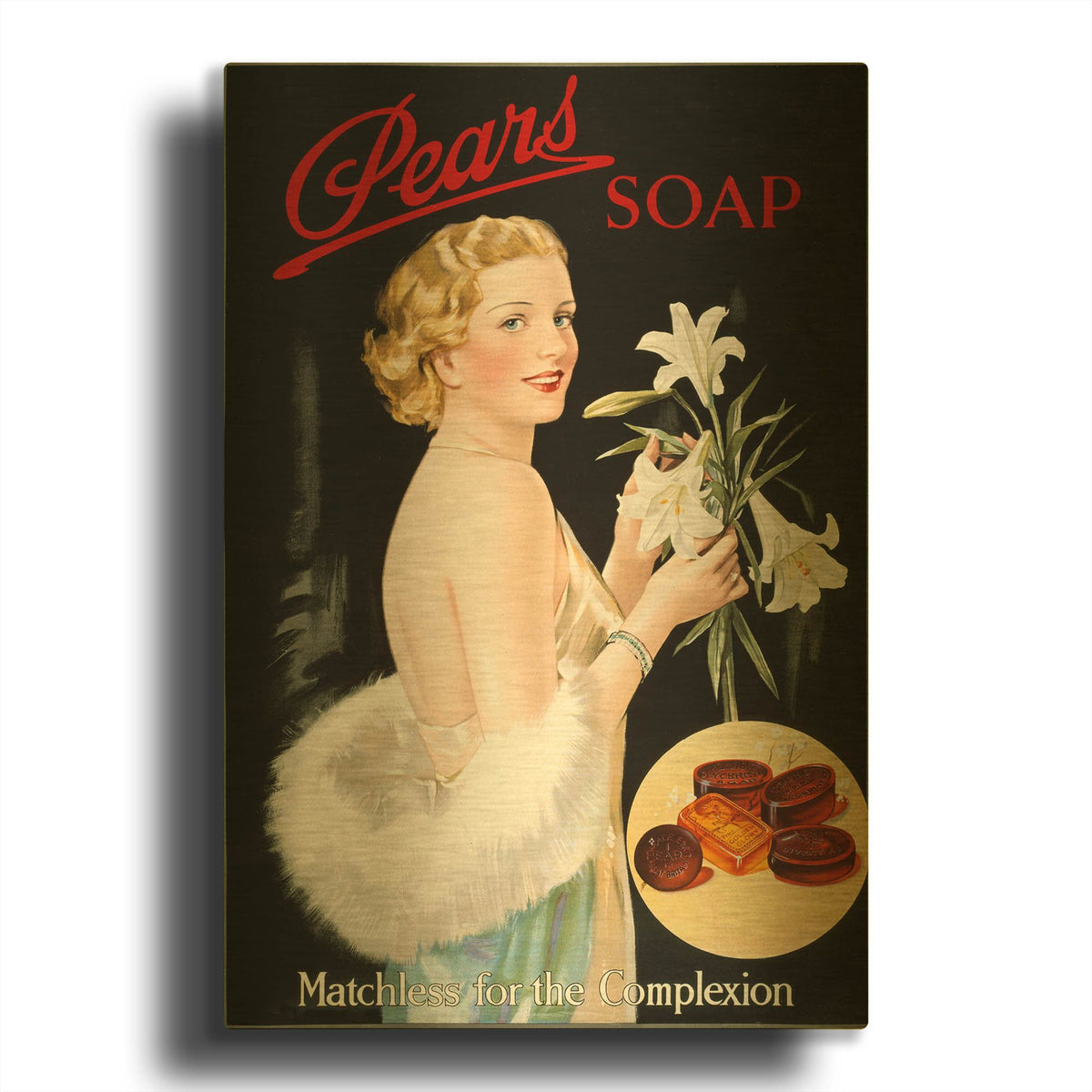 'Pears Soap' By Vintage Posters Gold Metal Wall Art