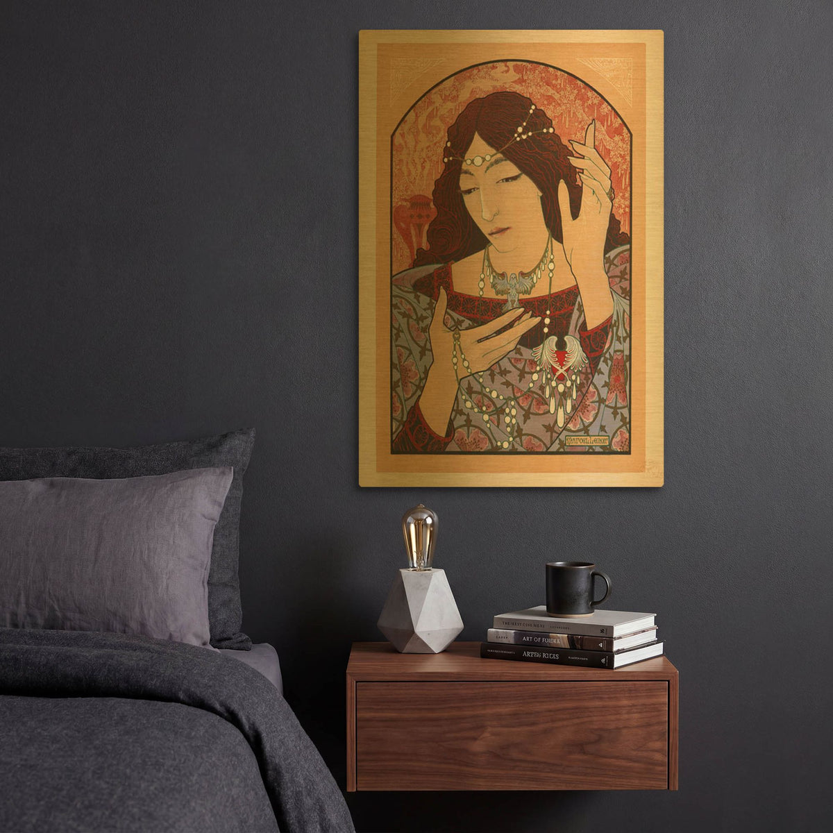 'Lenoir' By Vintage Posters Gold Metal Wall Art