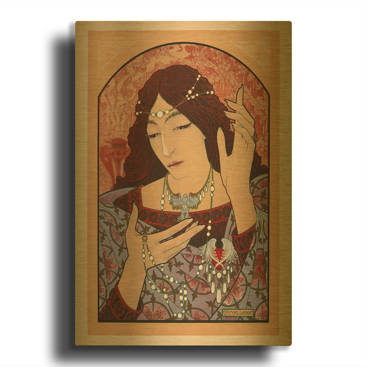 'Lenoir' By Vintage Posters Gold Metal Wall Art