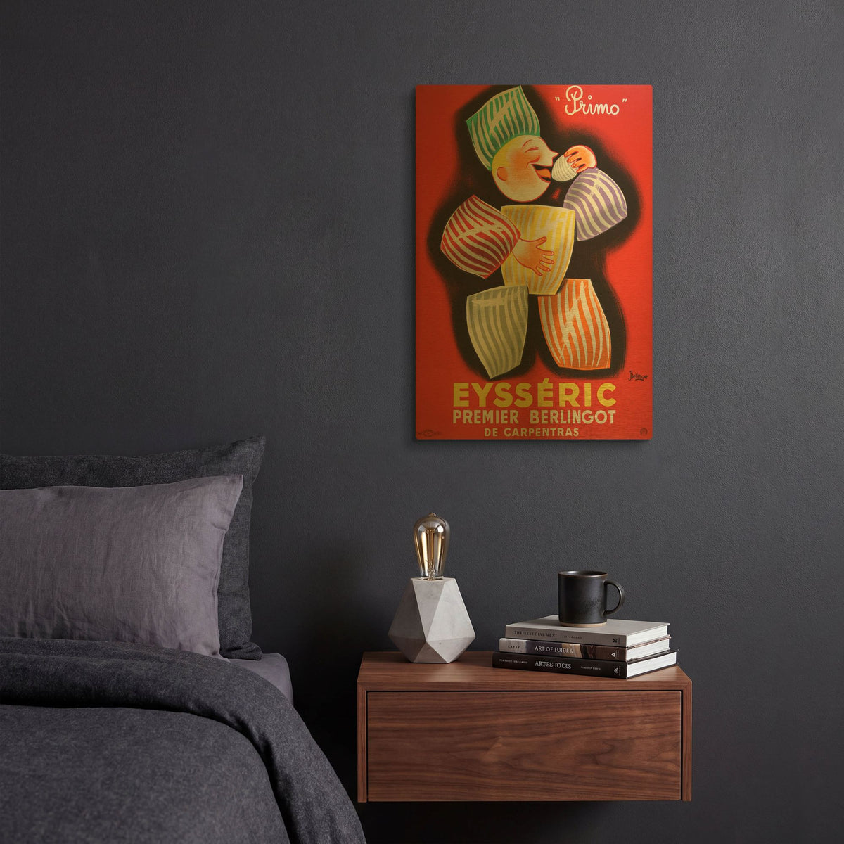 'Eysseric Berlingot - Red' By Vintage Posters Gold Metal Wall Art