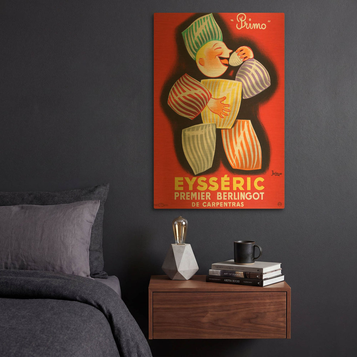 'Eysseric Berlingot - Red' By Vintage Posters Gold Metal Wall Art