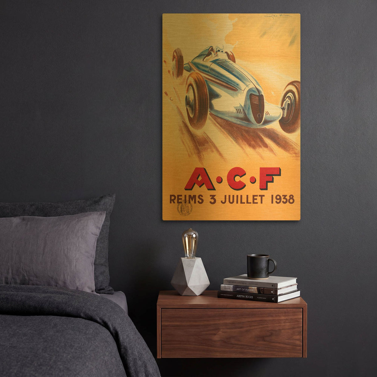 'Acf' By Vintage Posters Gold Metal Wall Art