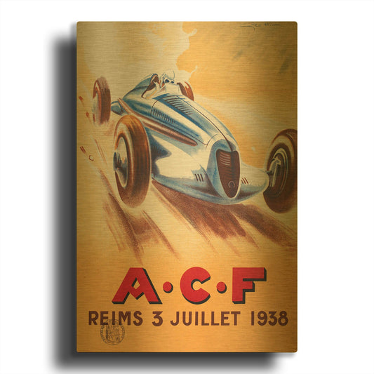 'Acf' By Vintage Posters Gold Metal Wall Art