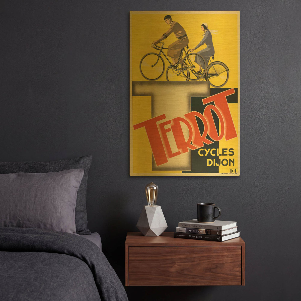 'Terrot' By Vintage Posters Gold Metal Wall Art