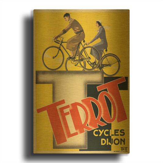 'Terrot' By Vintage Posters Gold Metal Wall Art