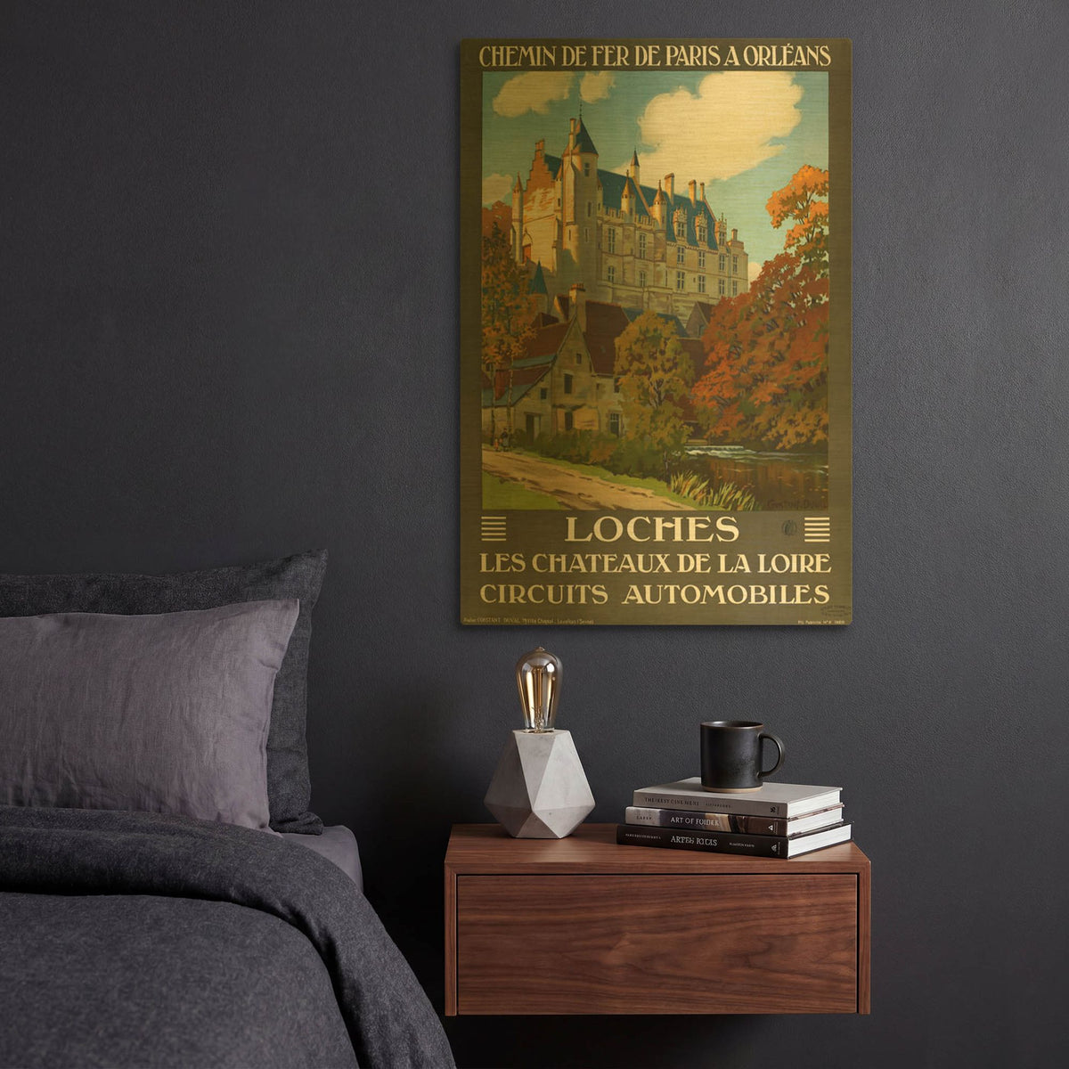 'Loches Les Chateaux De La Loire' By Vintage Posters Gold Metal Wall Art