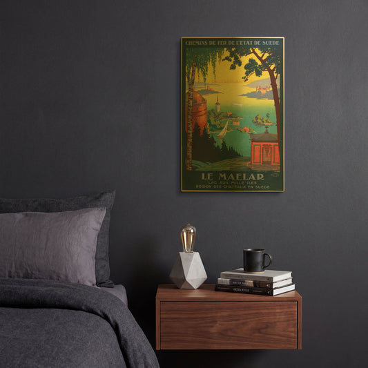 'Le Maelar' By Vintage Posters Gold Metal Wall Art