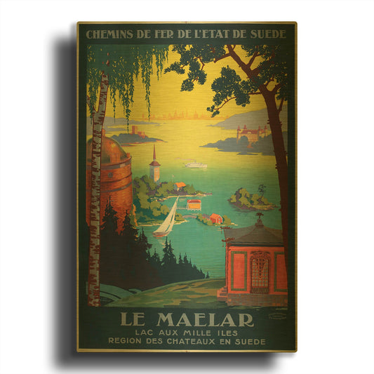 'Le Maelar' By Vintage Posters Gold Metal Wall Art