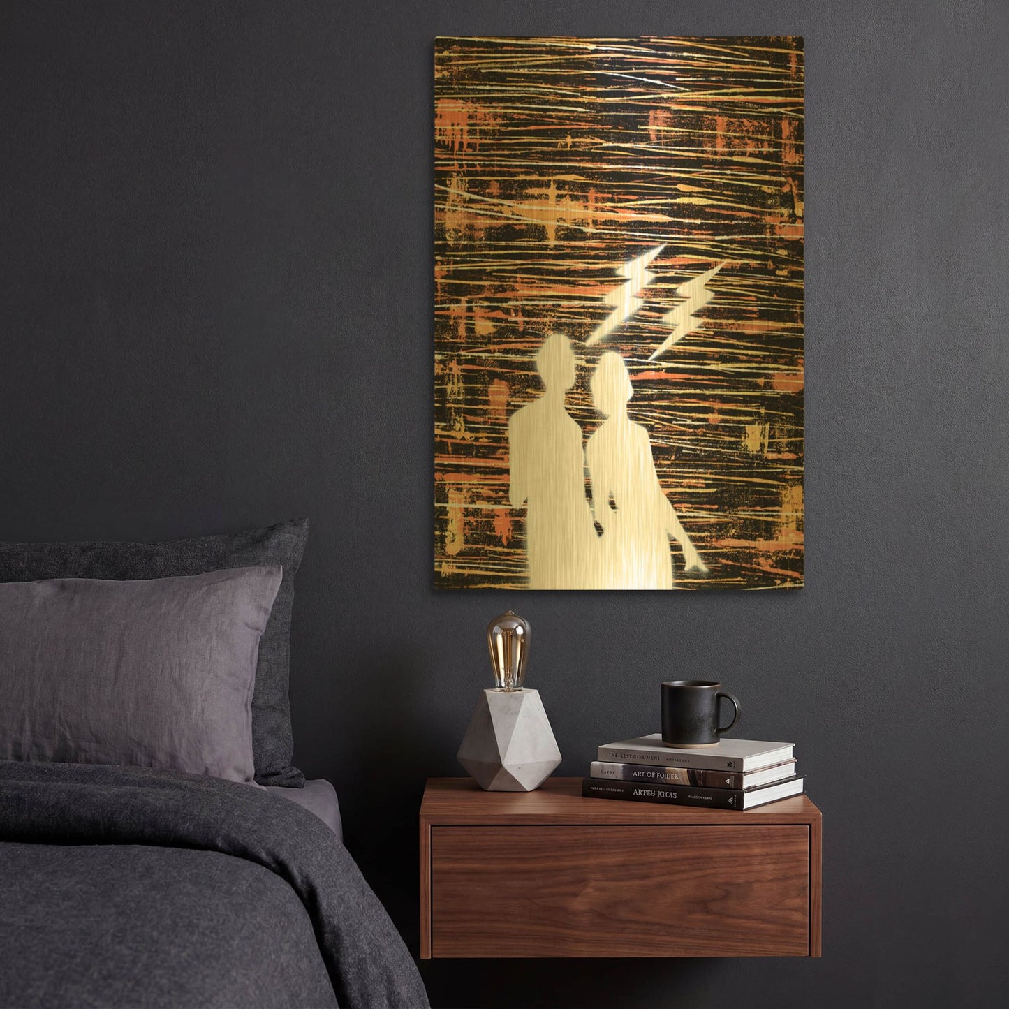 'Strucked' By Craig Snodgrass Gold Metal Wall Art