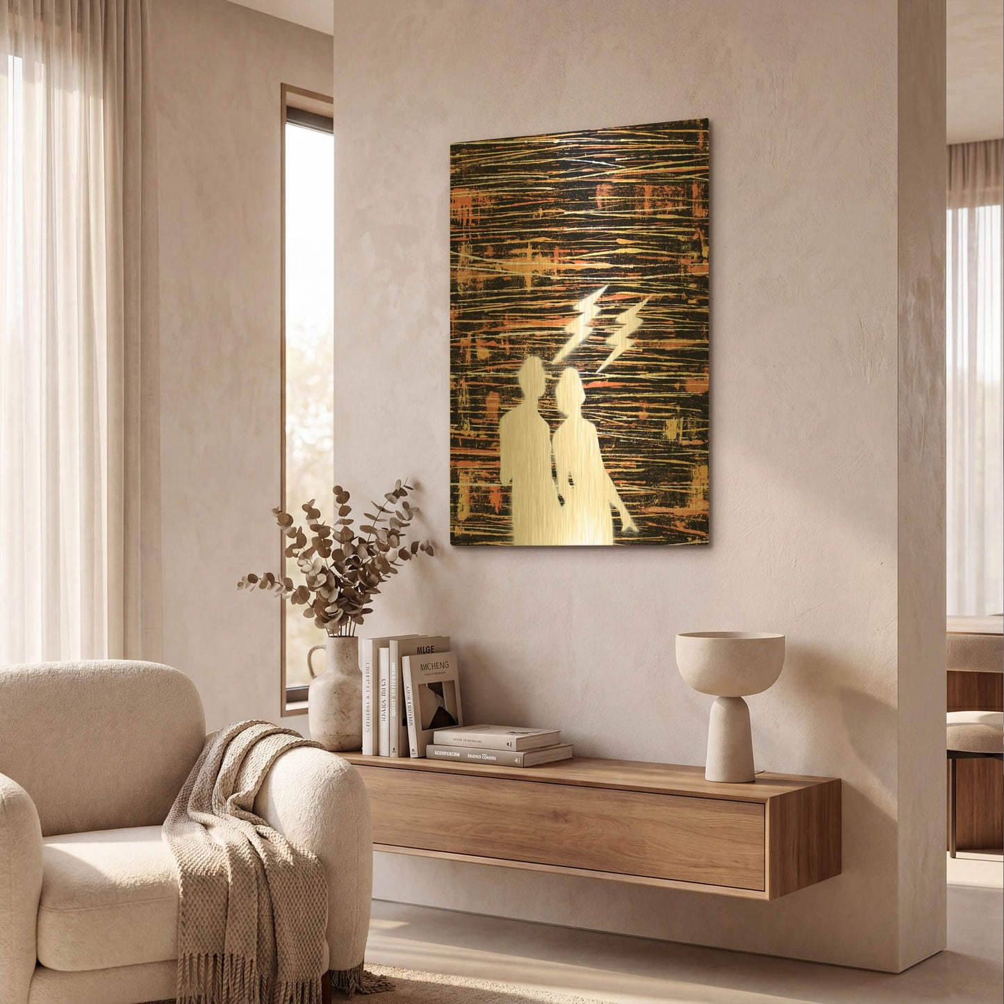 'Strucked' By Craig Snodgrass Gold Metal Wall Art