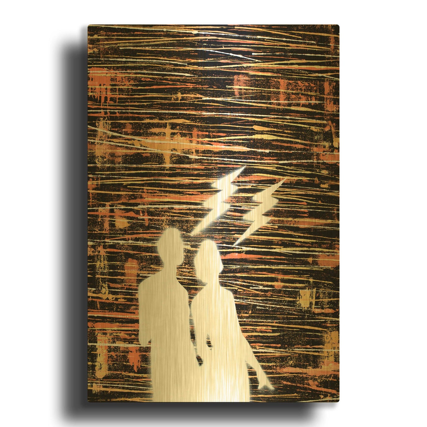 'Strucked' By Craig Snodgrass Gold Metal Wall Art