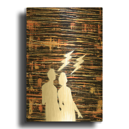 'Strucked' By Craig Snodgrass Gold Metal Wall Art
