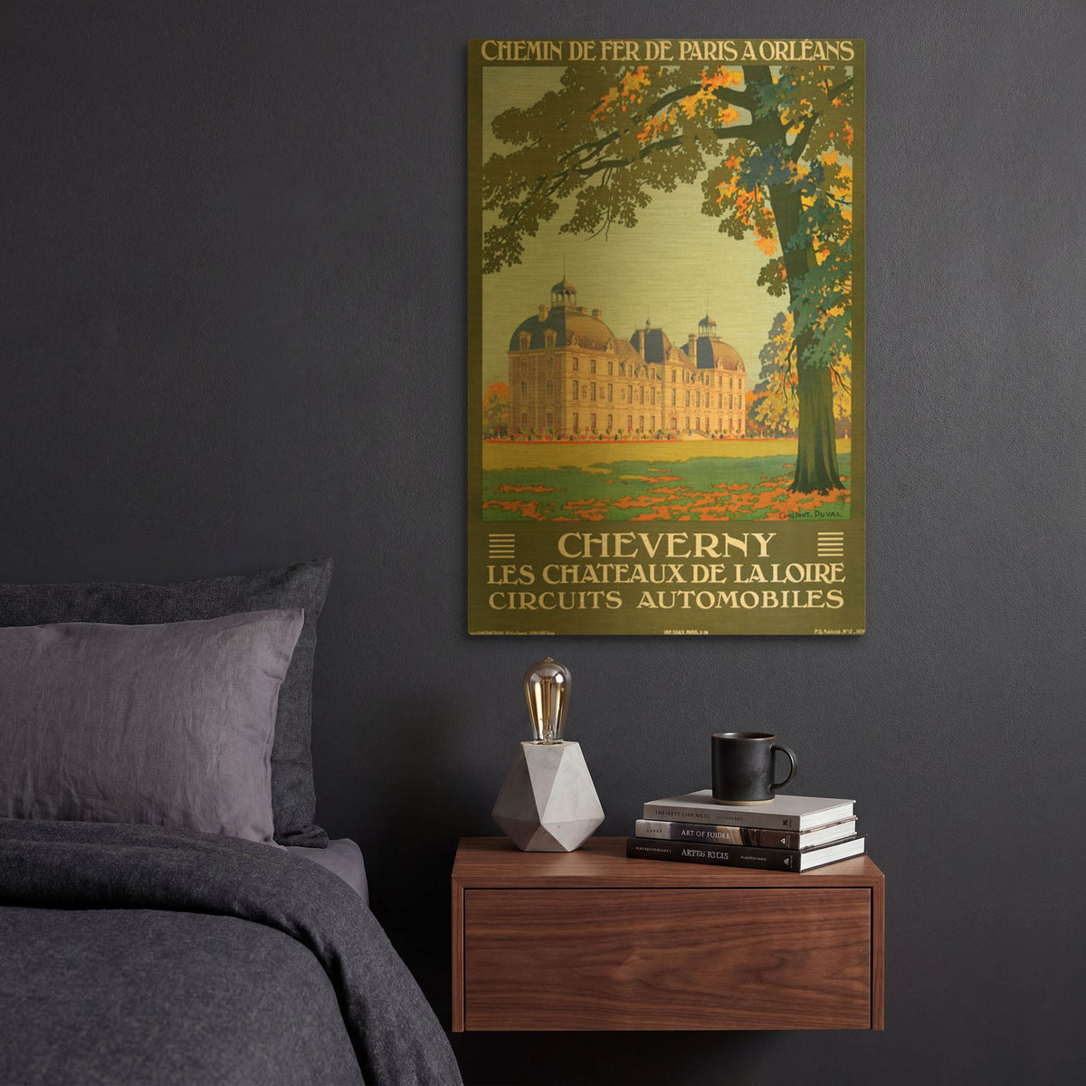 'Cheverny Les Chateaux De La Loire' By Vintage Posters Gold Metal Wall Art