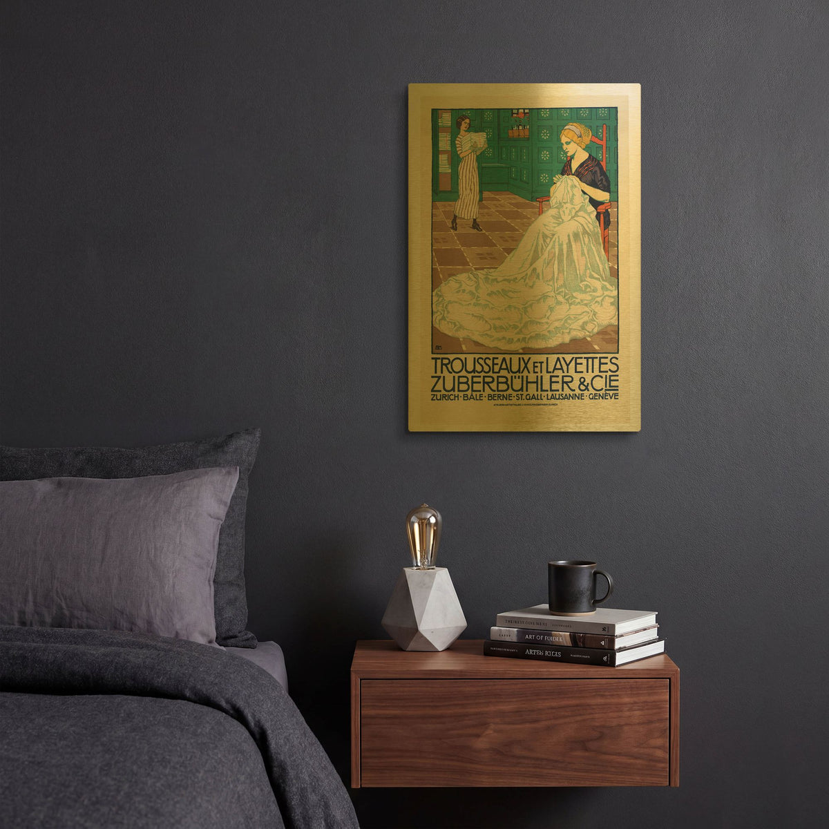 'Zuberbuchler & Cie' By Vintage Posters Gold Metal Wall Art