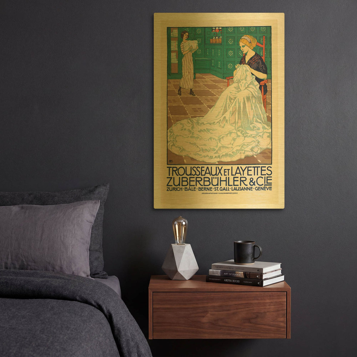 'Zuberbuchler & Cie' By Vintage Posters Gold Metal Wall Art
