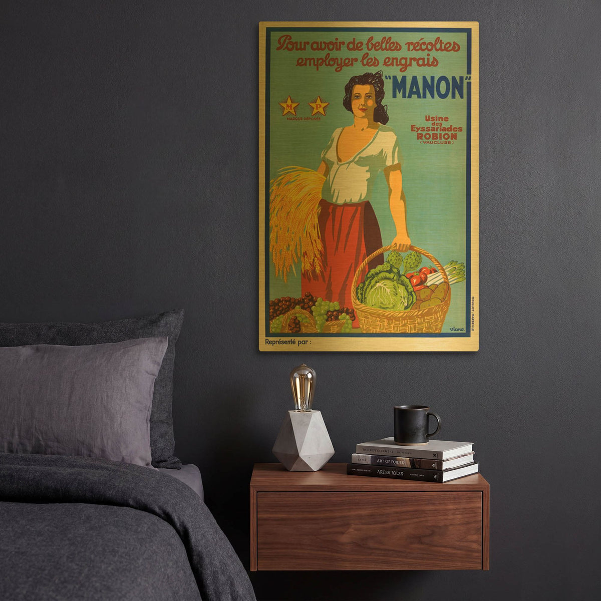 'Manon' By Vintage Posters Gold Metal Wall Art