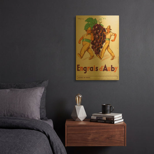 'Engrais D' By Vintage Posters Gold Metal Wall Art