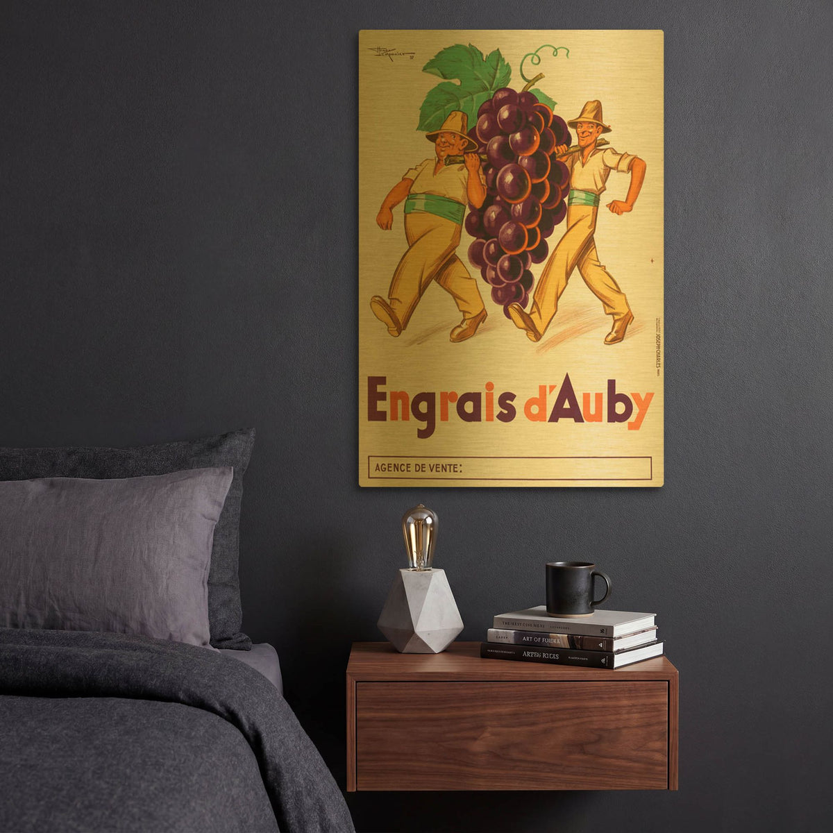 'Engrais D' By Vintage Posters Gold Metal Wall Art