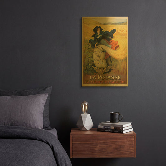'La Potasse' By Vintage Posters Gold Metal Wall Art