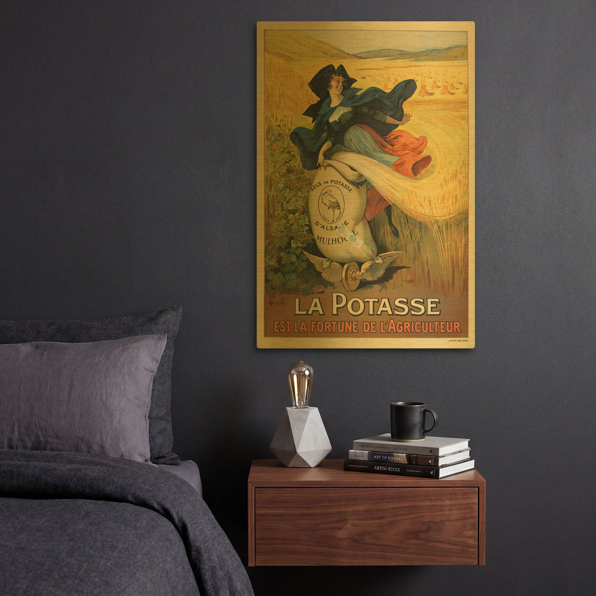 'La Potasse' By Vintage Posters Gold Metal Wall Art