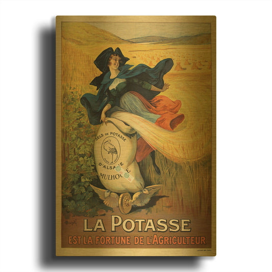 'La Potasse' By Vintage Posters Gold Metal Wall Art