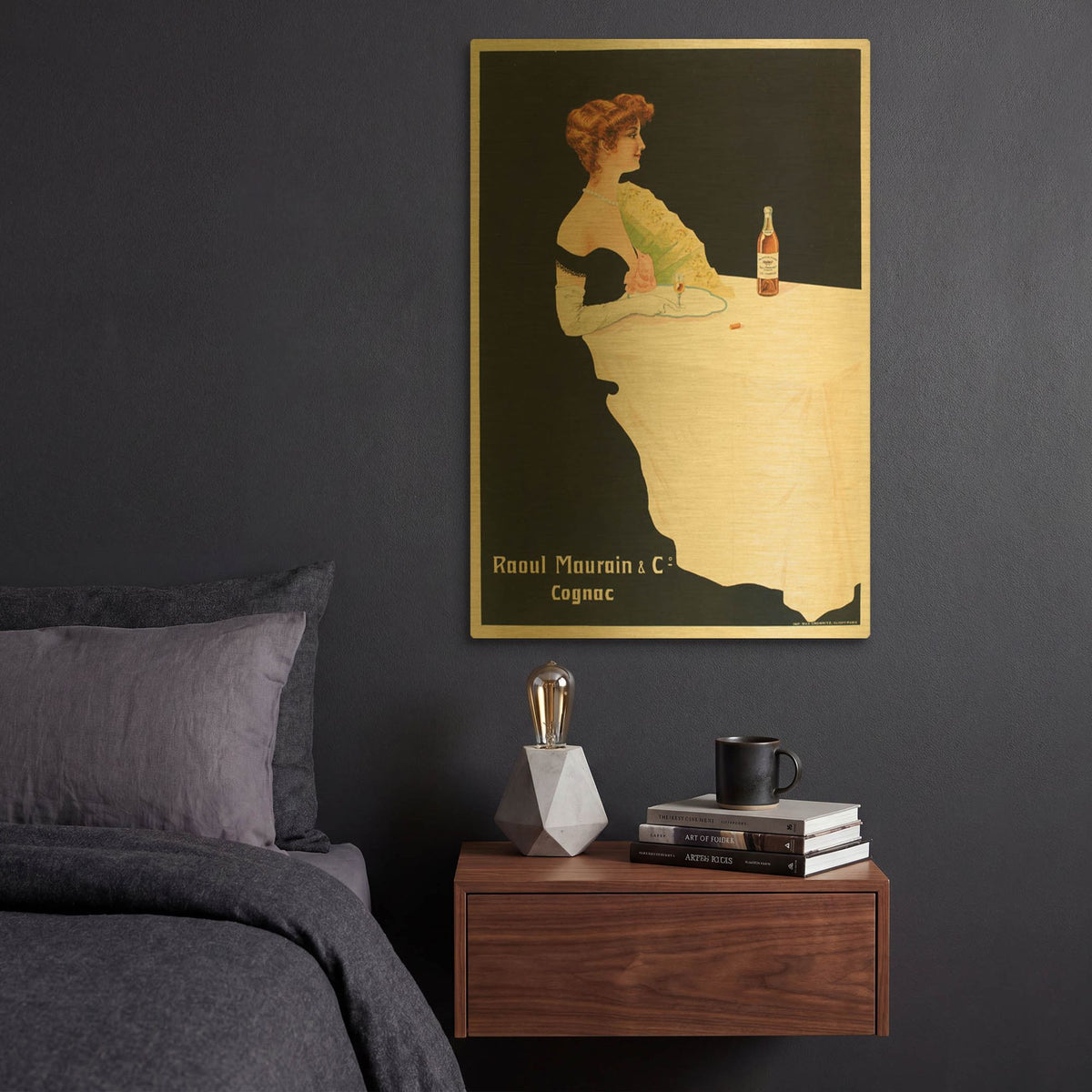 'Raoul Maurain & Co Cognac' By Vintage Posters Gold Metal Wall Art
