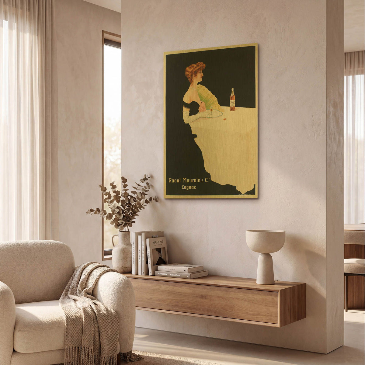 'Raoul Maurain & Co Cognac' By Vintage Posters Gold Metal Wall Art