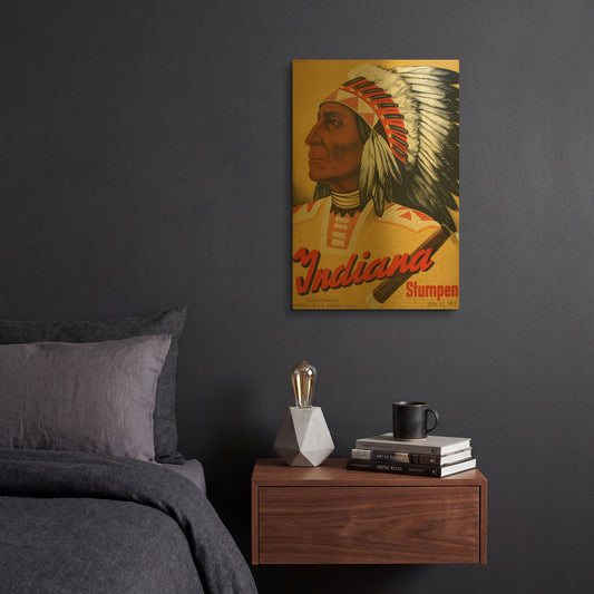 'Indiana Stumpen' By Vintage Posters Gold Metal Wall Art